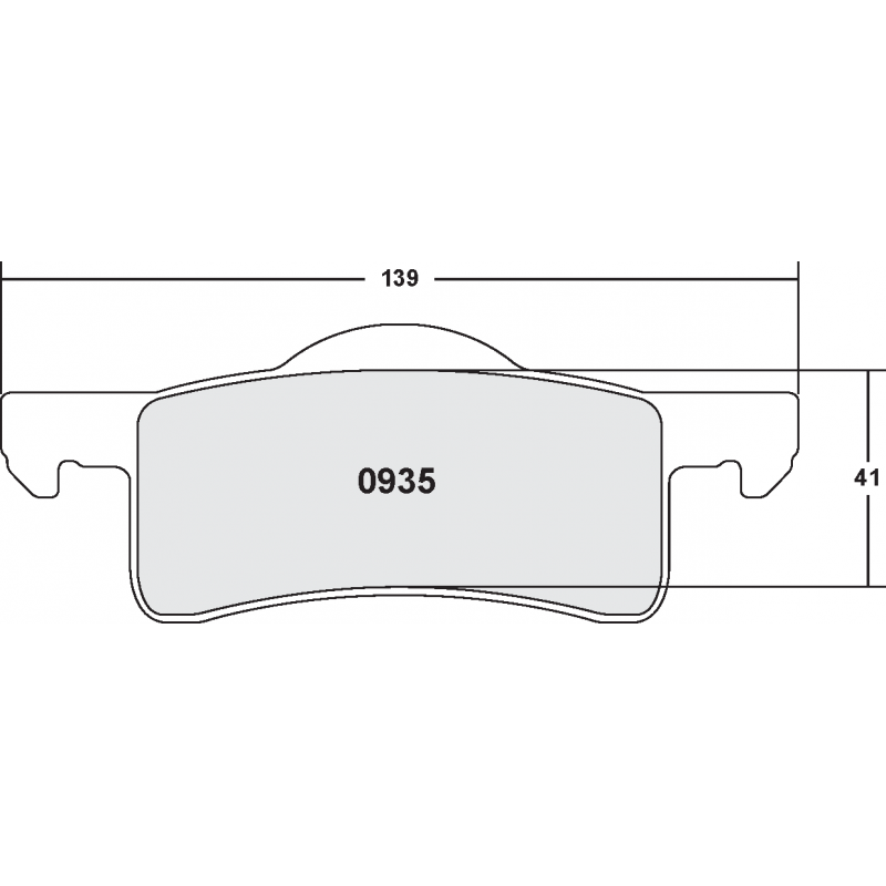 Fast road / track day compound. Street brake pads - Ford / Lincoln
rear brake pad